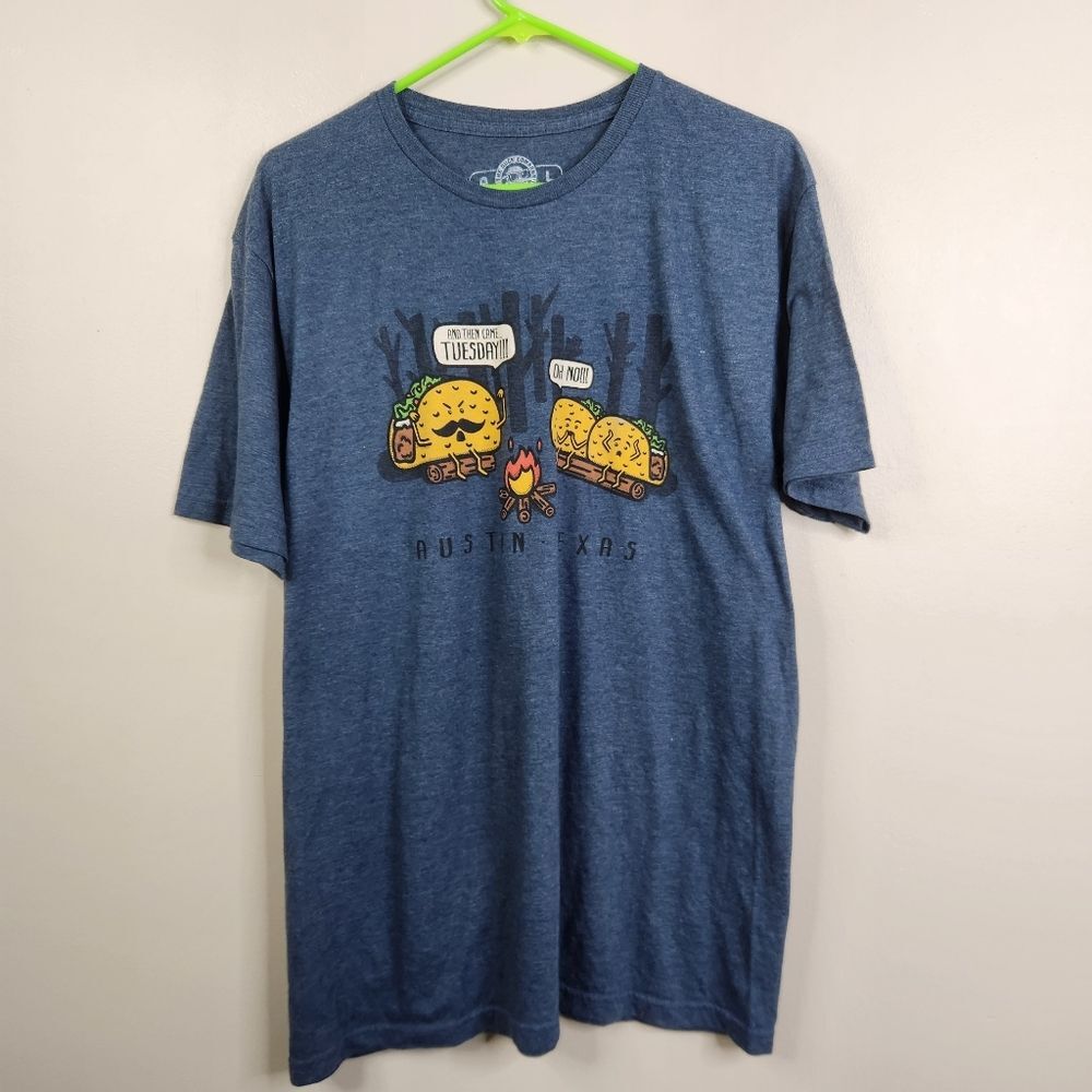 The Duck Company Mens Austin Texas Taco Tuesday Short Sleeve Graphic Tee Large